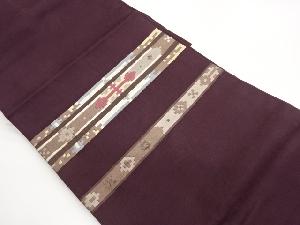 横段に幾何学模様織出し名古屋帯